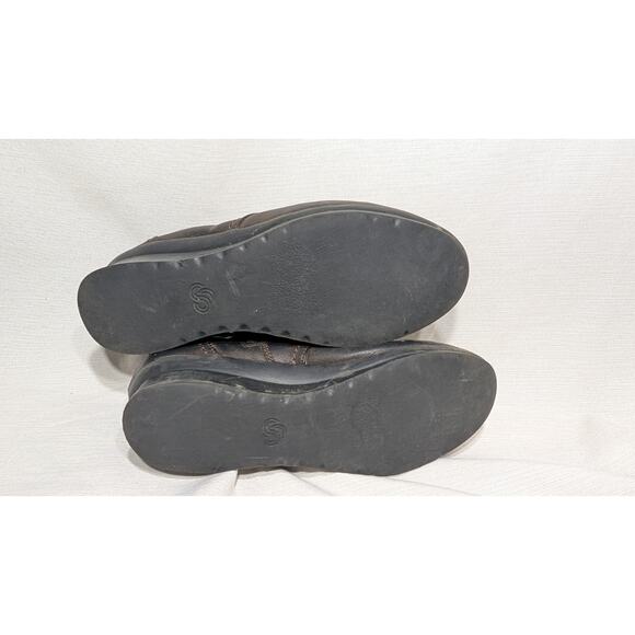 Clarks Womens Cloudsteppers Distressed Ankle Boots 6.5W brown minimalist - Picture 5 of 7